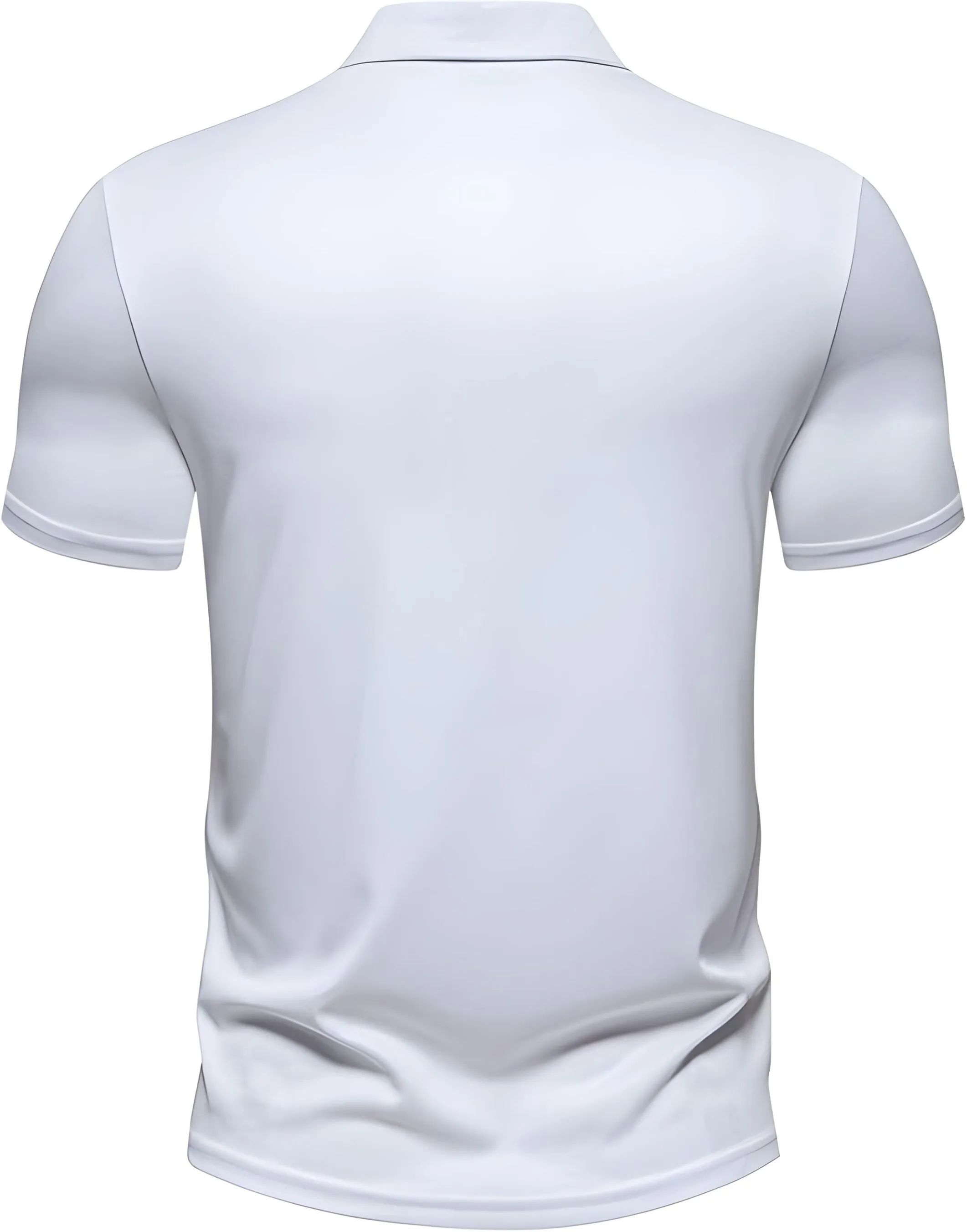 Men's Regular Fit Polo Neck Half Sleeve Solid Uniform T-Shirt | Polo T-Shirt for Men (White)