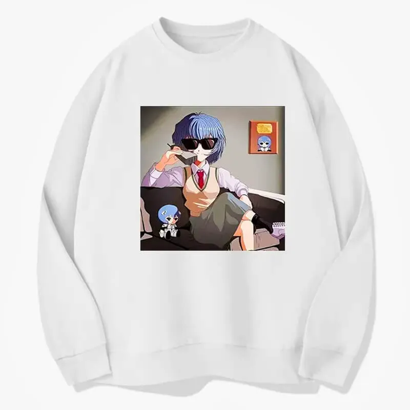 Rei Ayanami in Sunglasses Doing Business Style Sweatshirt