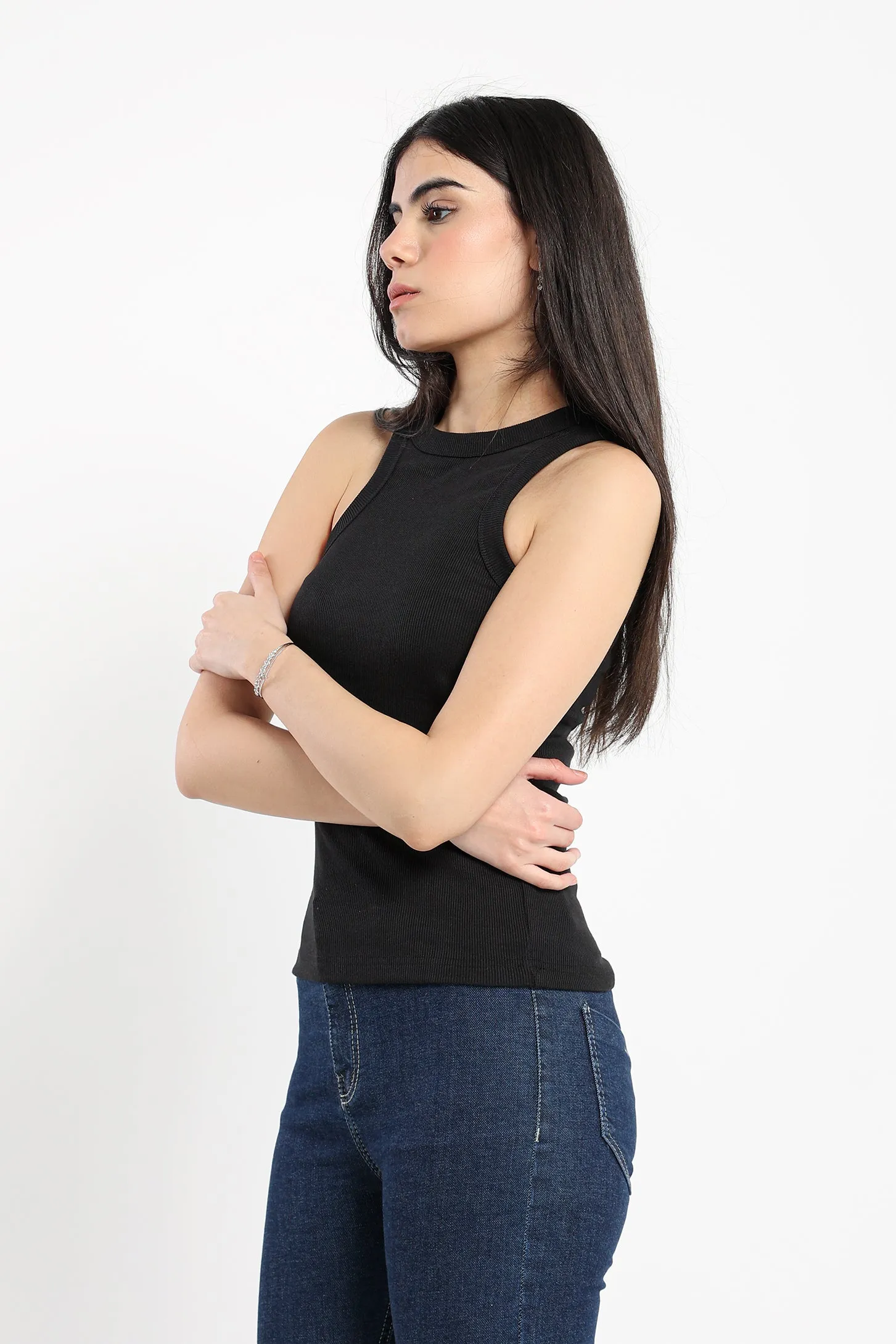 Scoop Tank Top - Black