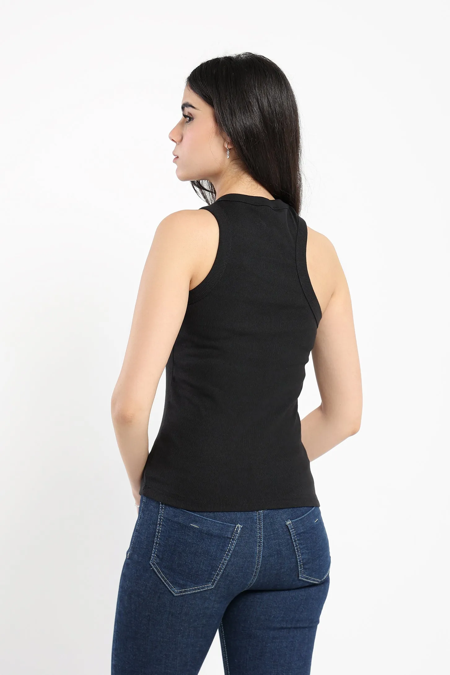 Scoop Tank Top - Black