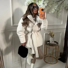 Snow Sculpt Chic Arctic Wrap Coat