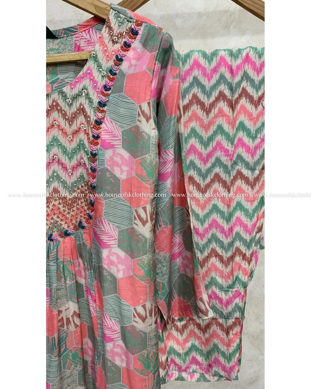 Tropical Green Printed Coord Set