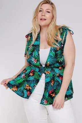 Tropical Open Top W/Shoulder Tie